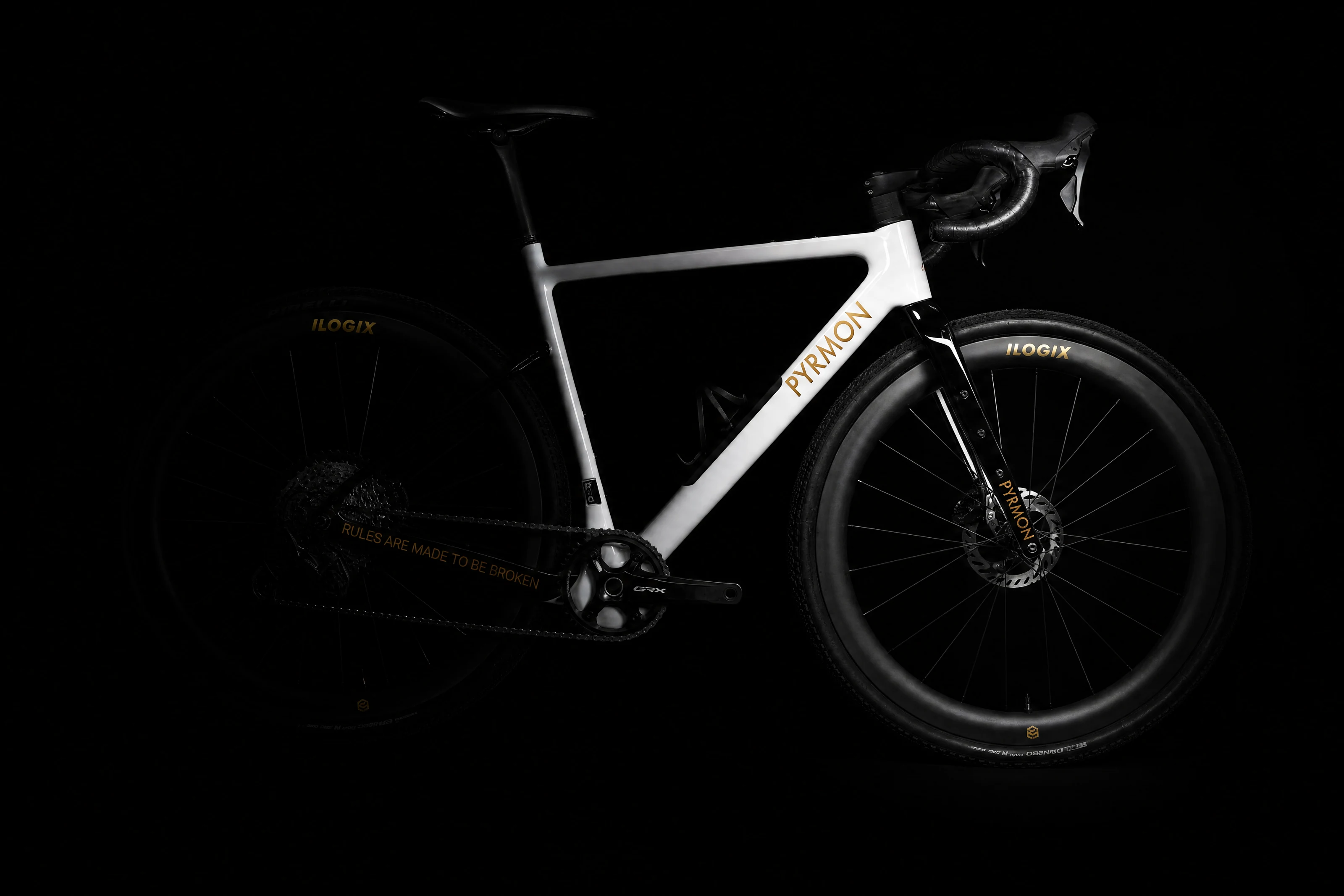 High-end Canigó carbon gravel bike on a black background
