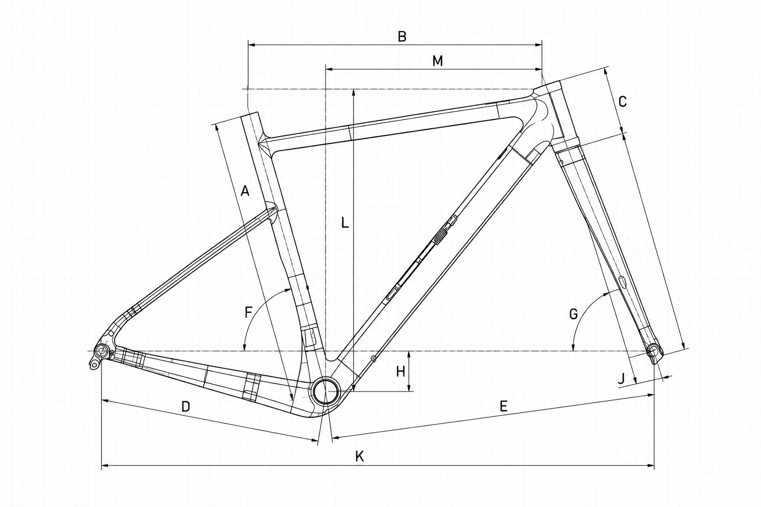 Plànol tècnic de la geometria del PYRMON Canigó amb les cotes principals.