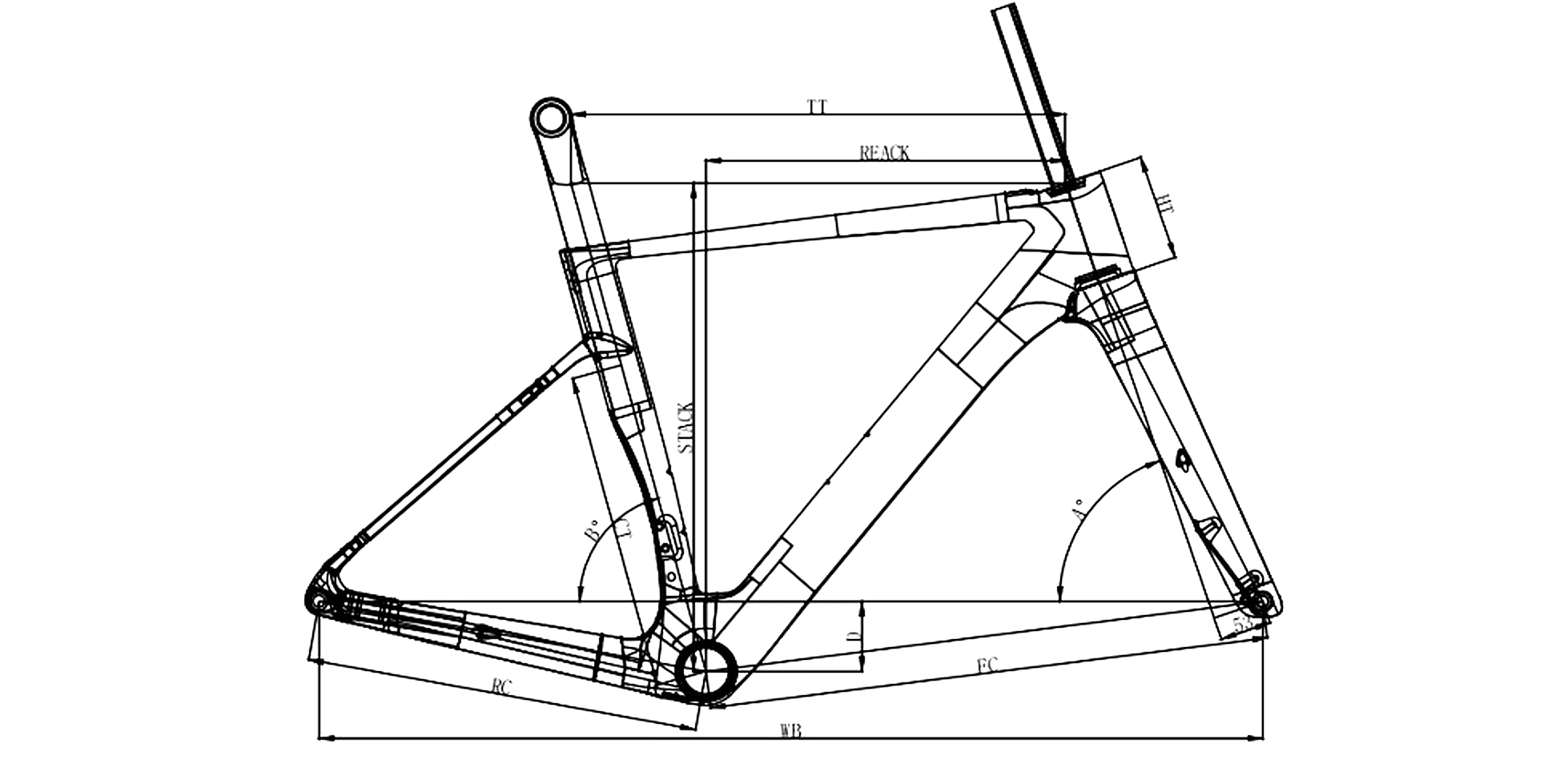 Carlit geometry table for sizes XXS to XL
